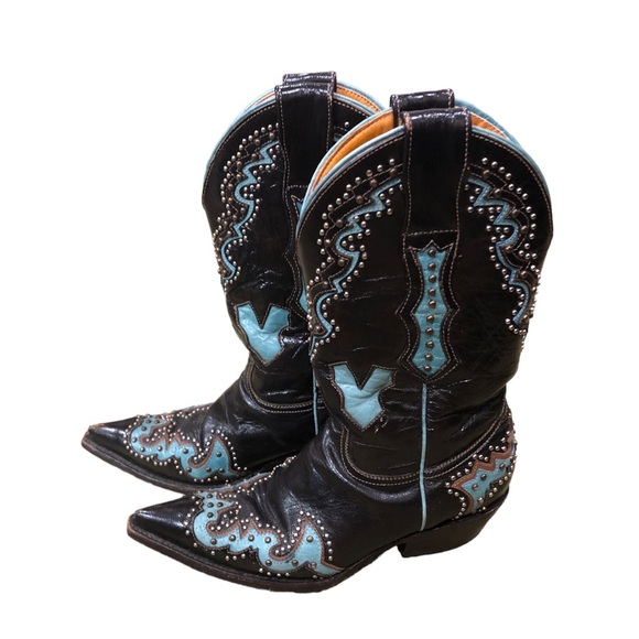 Not for sale. Vargas women studded silver cowgirl boots size 41/2. - Picture 4 of 9